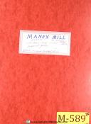 Manex-Manex No. 2 Jig Boring Machine, Maintenance & Operators Manual Year (1958)-2-No. 2-01